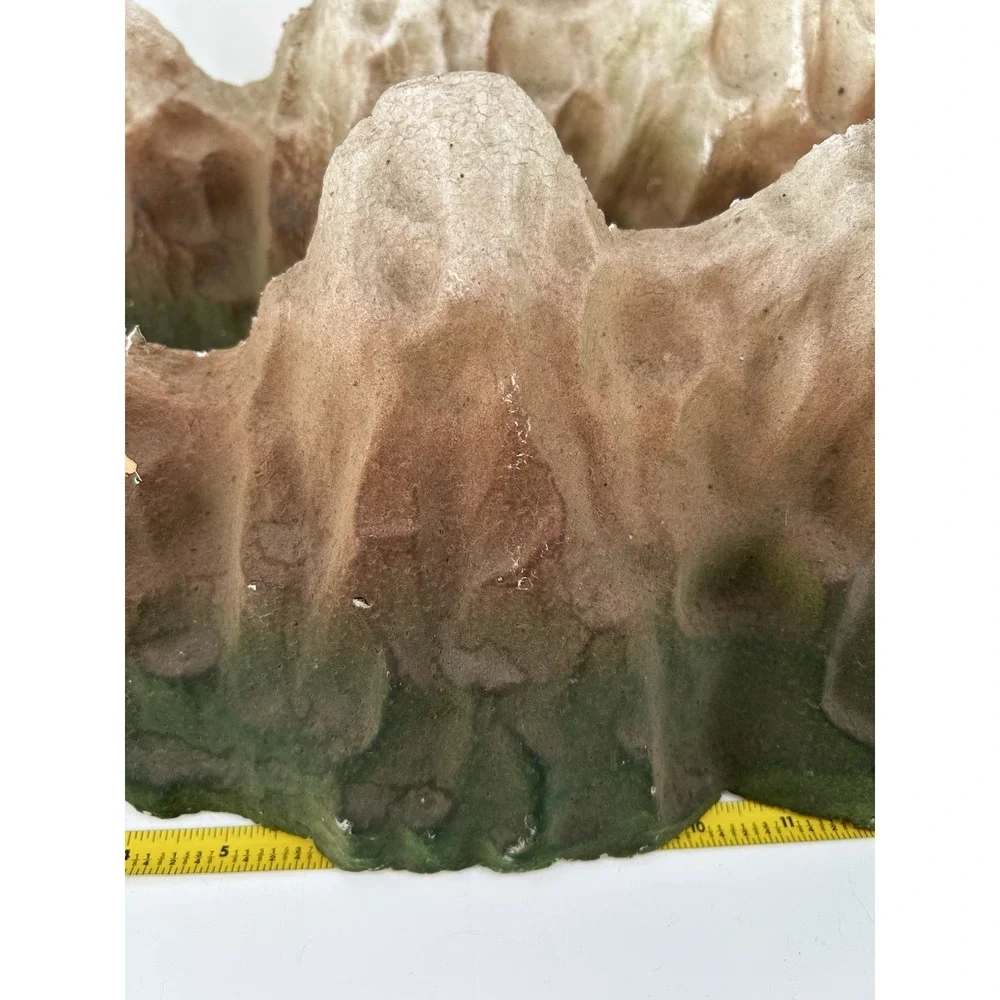 Vintage Molded Styrofoam Mountain Range Backdrop Set Of 2